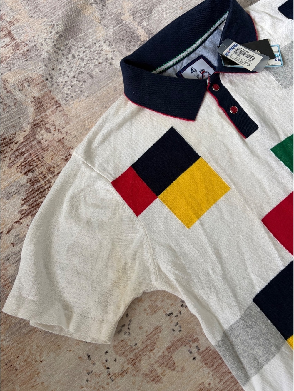 New Sport king vintage colour block large polo - Picture 2 of 6